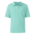 thumbnail image 5 of Men's Quick Dry Tactical Polo Shirt, Lightweight Breathable Performance Polo, Short Sleeve UPF 50+ Outdoor Golf Shirt Cyan L, 5 of 9