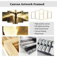 thumbnail image 5 of ZHONGYUTONG 5 Piece Christian Wall Art Jesus Pictures Set of 5 for Christ Church Dining Living Room Home Decor Cross Painting Canvas God Poster Prints Framed (10x16inx2pcs 10x20inx2pcs 10x24inx1pcs), 5 of 5