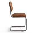 thumbnail image 5 of Pemberly Row Modern Vegan Leather Side Chair (Set Of 2) in Brown, 5 of 6