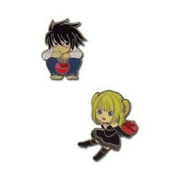 Death Note Chibi L And Misa Death Note Pins Set Of 2 Walmart Com Walmart Com