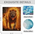 thumbnail image 3 of Diamond Art Kits for Adults - 5d Lion With Fiery Mane Walking Forward Diamond Painting for Adults, Diamond Art for Adults Beginners, Diamond Painting Kits for Adults for Home Wall Decor, 3 of 7