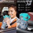 thumbnail image 5 of 30oz Handheld Travel Tumbler with Handle – Double Wall Stainless Steel Insulated Cup, Flip Straw Lid, Leak-Proof & BPA-Free for Hot and Cold Drinks – Durable Coffee & Juice Mug Pink, 5 of 7