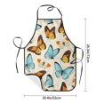 thumbnail image 4 of Fuzoiu Butterflies Print Waterproof Apron, Kitchen Apron for Women Men Chef, Apron for Christmas Dinner Party Cooking Baking Crafting House Cleaning Kitchen, 4 of 7