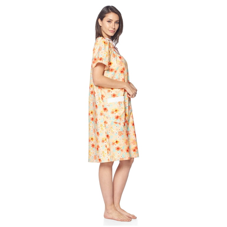 Snap front house coats outlet