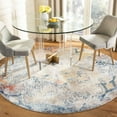 thumbnail image 2 of SAFAVIEH Monray Aaliyah Geometric Polyester Area Rug, Red/Multi, 7' x 7' Round, 2 of 9