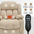 thumbnail image 6 of Power Lift Recliner Chair for Adults,Heavy Duty Recliner Chair with 8-Point Vibration Massage and Lumbar Heating,USB and Type-C Ports, Stainless Steel Cup Holders,Up to 350 LBS,Beige, 6 of 11