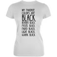thumbnail image 1 of Halloween My Favorite Colors are Black Juniors Soft T Shirt, 1 of 1
