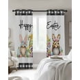 thumbnail image 3 of Easter Gnomes Blackout Curtains 45 Inches Long, Eggs Bunny Spring Daisy Flower Farmhouse Plaid Thermal Insulated Black Out Curtains, Darkening Window Curtain for Bedroom Living Room 52"x45" 2 Panels, 3 of 9