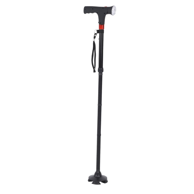 Bastón plegable Jadeshay Negro ajustable con luces