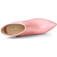 thumbnail image 4 of Botas Del Tobillo Tacón De Aguja De Punta Estrecha Allegra K Rosa 38, 4 of 6