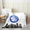 thumbnail image 2 of 40x50 inch Basketball Fleece Blanket ,Basketball Throw Blanket for Teens,Youth Basketball City Flannel Blanket,Sports Gift Fuzzy Blanket for Sofa Couch,Dallas, 2 of 5