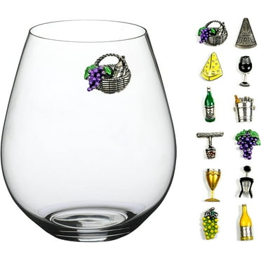 Wine & Cheese Magnetic Wine Charms (Set of 12
