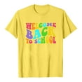 thumbnail image 3 of WhouRiu Big Girls' T Shirts Letter Prints Short Sleeve Tops Kids Summer Breathable Comfy Tee Tops Yellow,Sizes 10-11, 3 of 3