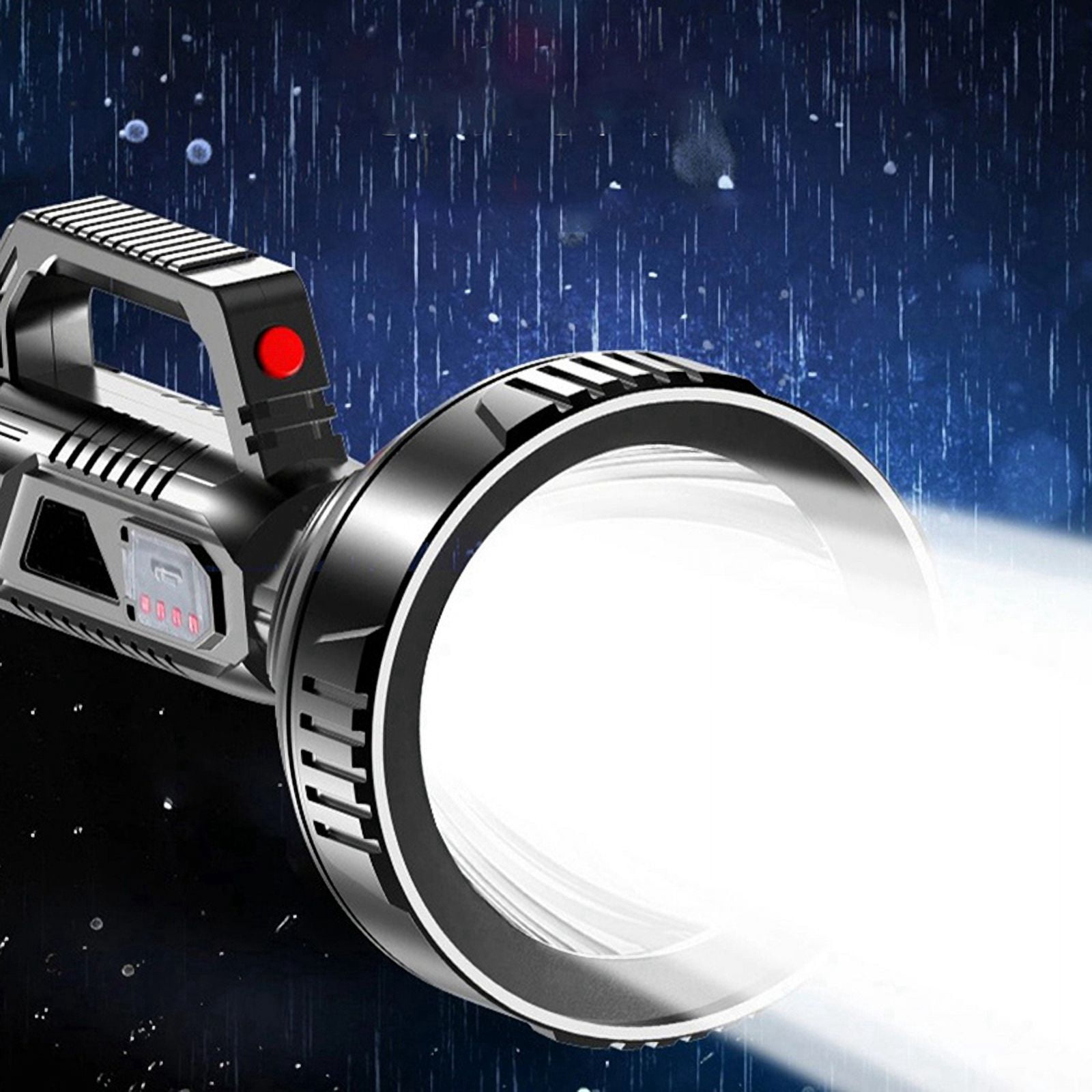 2X Strong Light Portable Flashlight USB Rechargeable Abs Outdoor LED Multi-Function Household Searchlight Portable Lamp