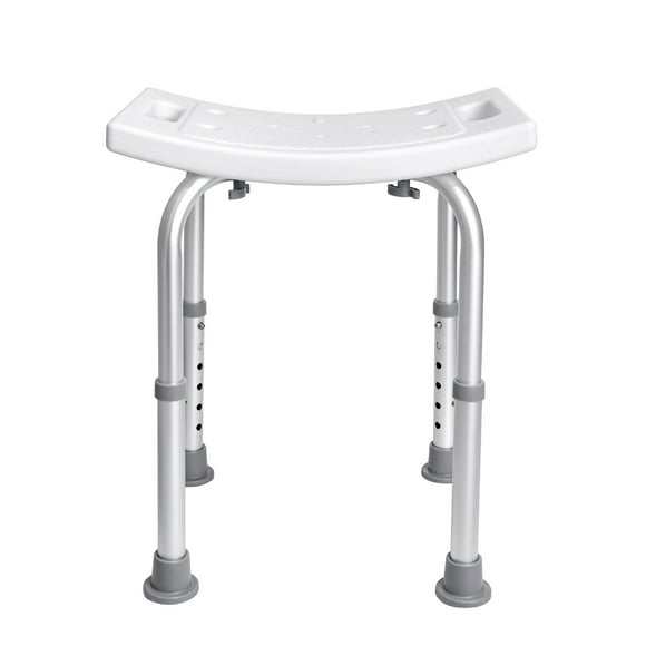 KFFKFF Shower Stool, Height-Adjustable Bath Chair with Integrated Grips, Safe Seating Solution for Showers or Bathtubs, Anti-Slip Bathroom Bench for Seniors, Disabled, 350 lb Limit