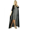thumbnail image 2 of Bimba Women Long Black Georgette Shrug Sheer Cover Up Drape, 2 of 9