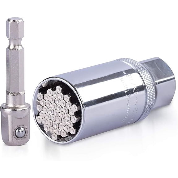 Universal Socket Tool Redesigned with Stronger Hexagon Pins Endeavor Tool That Instantly Adjusts To All Shapes And Sizes Of Bolts, Screws, Hooks And Nuts, Great for Gifts! (9-21mm)