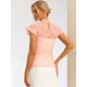 thumbnail image 4 of Blusa Semitransparente Allegra K Con cuello Alto Y Manga Corta Con Encaje para Mujer Rosas XS, 4 of 6