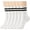 White, variant on 6 Pairs Crew Socks for Women Striped Cotton Causal Arch Support Soft Breathable Socks 5-10
