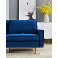 thumbnail image 6 of Modern Velvet Fabric Sofa 71" Bule, 6 of 9