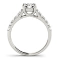 thumbnail image 2 of 14k White Gold Round Trellis Setting Diamond Engmt Ring 1 cttw SZ 3.5, 2 of 2