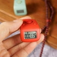 thumbnail image 4 of JUNWELL Islamic Tasbih Digital Chanting Counter Finger Rechargeable Hand Electronic Red Silica Gel, 4 of 6