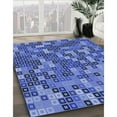thumbnail image 2 of Ahgly Company Indoor Square Patterned Sky Blue Dress Blue Area Rugs, 7' Square, 2 of 6