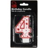 21404 Select Numeral Candle, 4, 5", White/Red