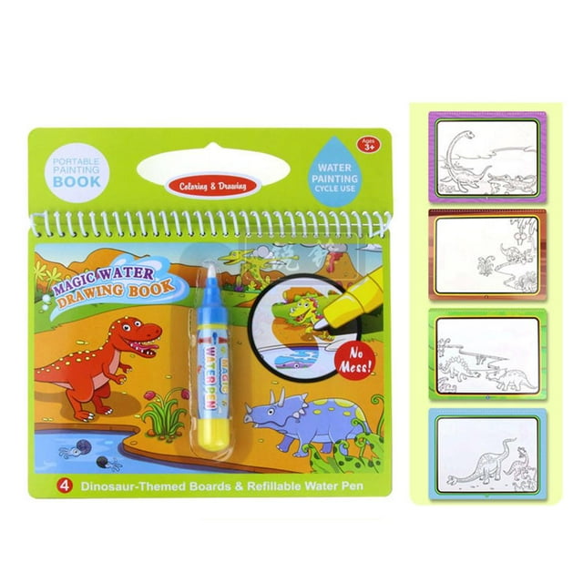 Vogacara Libro mágico de dibujo de agua, libro para colorear, Doodle y bolígrafo mágico, tablero de dibujo para pintar, juguetes para niños, Juguetes Educativos No.2 Vogacara FN003215-02