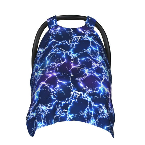 Car Seat Cover Baby - Blue Lightning1 Breathable Infant Car Seat Cover for Baby Carseat, Lightweight Comfort Baby Essentials Must Haves Newborn Stuff for Girl Boy