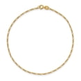 thumbnail image 3 of Auriga Fine Jewelry 10K Yellow Gold 1.25mm Flat 10inch Figaro Chain Anklet for Women, 3 of 5