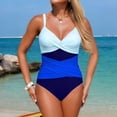 thumbnail image 2 of XIYON Women's One Piece Swimsuit Color Block Swimsuit Athletic Swimwear For Beach Pool Surf Beach Vacation 2026, 2 of 5
