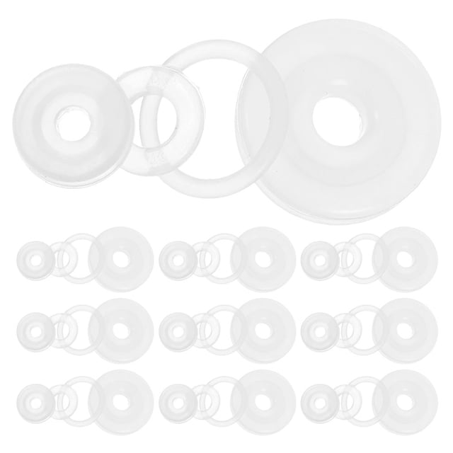 OULII Pressure Cooker Gasket 10 Sets for Home Users with White Silicone Sealing