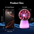 thumbnail image 4 of DAYBETTER 3.5 inch Plasma Ball, Touch Sensitive Electric Plasma Globe Lamp with 7-Color Changing Base, for Christmas, Halloween, Party, Gameday, 4 of 7