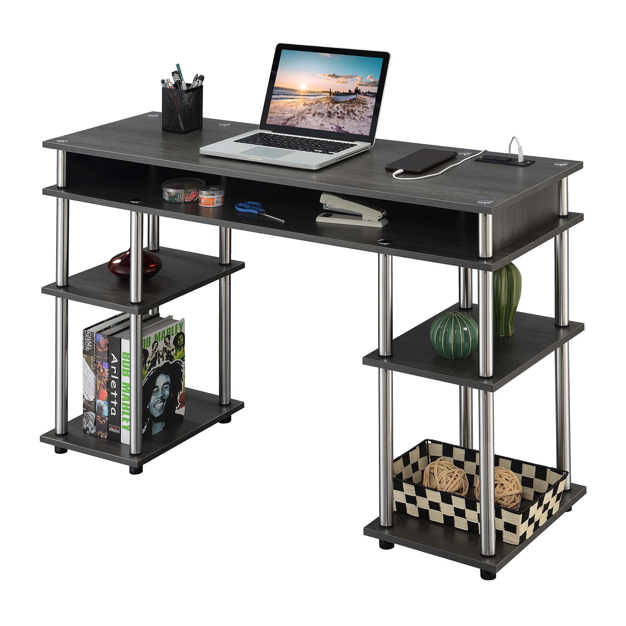 Designs2Go 30 inches Tall No Tools Student Desk with Charging