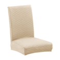 thumbnail image 4 of Housse de Chaise de Salle à Manger Solide Confortable Universelle Rotative Résistante à l'Usure Forme Diamant Style Simple Gaine Protectrice Beige, 4 of 6