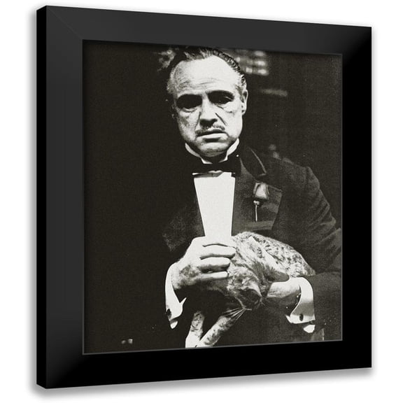 Hollywood Photo Archive 12x14 Black Modern Framed Museum Art Print Titled - Marlon Brando - The Godfather
