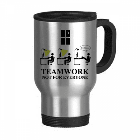 

Work Team Lazy Sleep Art Deco Fashion Travel Mug Flip Lid Stainless Steel Cup Car Tumbler Thermos