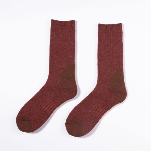 Chaussettes Rouges pour Hommes Évacuant la Transpiration Respirantes Décontractées Sport Mi-Mollet