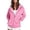 Pink, variant on Women's Hoodies Sweatshirts Everyday Casual Down-Alternative Pocket Hooded Pullover with Neck and Buttoned Sleeve Black L