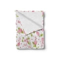 thumbnail image 2 of Shabby Flora Soft Flannel Fleece Throw Blanket, Nature Blossoms Buds Flowers Lavenders Florals Leaves Ivy Artwork, Cozy Plush for Indoor and Outdoor Use, 50" x 60", Pink White and Green, by Ambesonne, 2 of 6