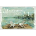 thumbnail image 2 of Vassileva, Silvia 14x11 Gold Ornate Wood Framed with Double Matting Museum Art Print Titled - Lakeside Retreat I, 2 of 4