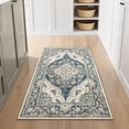 thumbnail image 2 of BERTHMEER 2'x3' Small Area Rugs for Bathroom Kitchen Bedroom Entryway Rugs Non Slip Washable Vintage Blue Dorm Entrance Oriental Traditional Distressed Rugs, 2 of 6