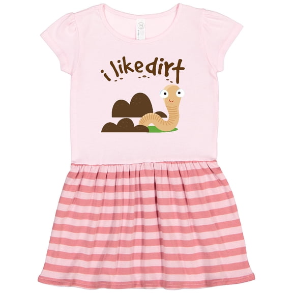 Inktastic I Like Dirt Earthworm Gift Toddler Girl Dress