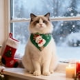 thumbnail image 3 of Pet's Clothes Christmas Bandana Collar 4 Styles Festive Cat Bandana With Adjustable Strap Santasnowmanreindeer Scarf For Holiday Party Costume, 3 of 4
