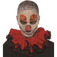 thumbnail image 2 of Clown Collar Black Red Ruffled Adult Jester Halloween Costume Accessory Ruffles, 2 of 3