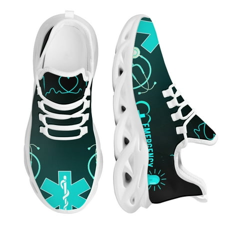 

New EMT EMS EMR Paramedic Print Shoes for Women Men Medical Surgical Design Breathable Sneakers Lace Up Flats Footwear Zapatos