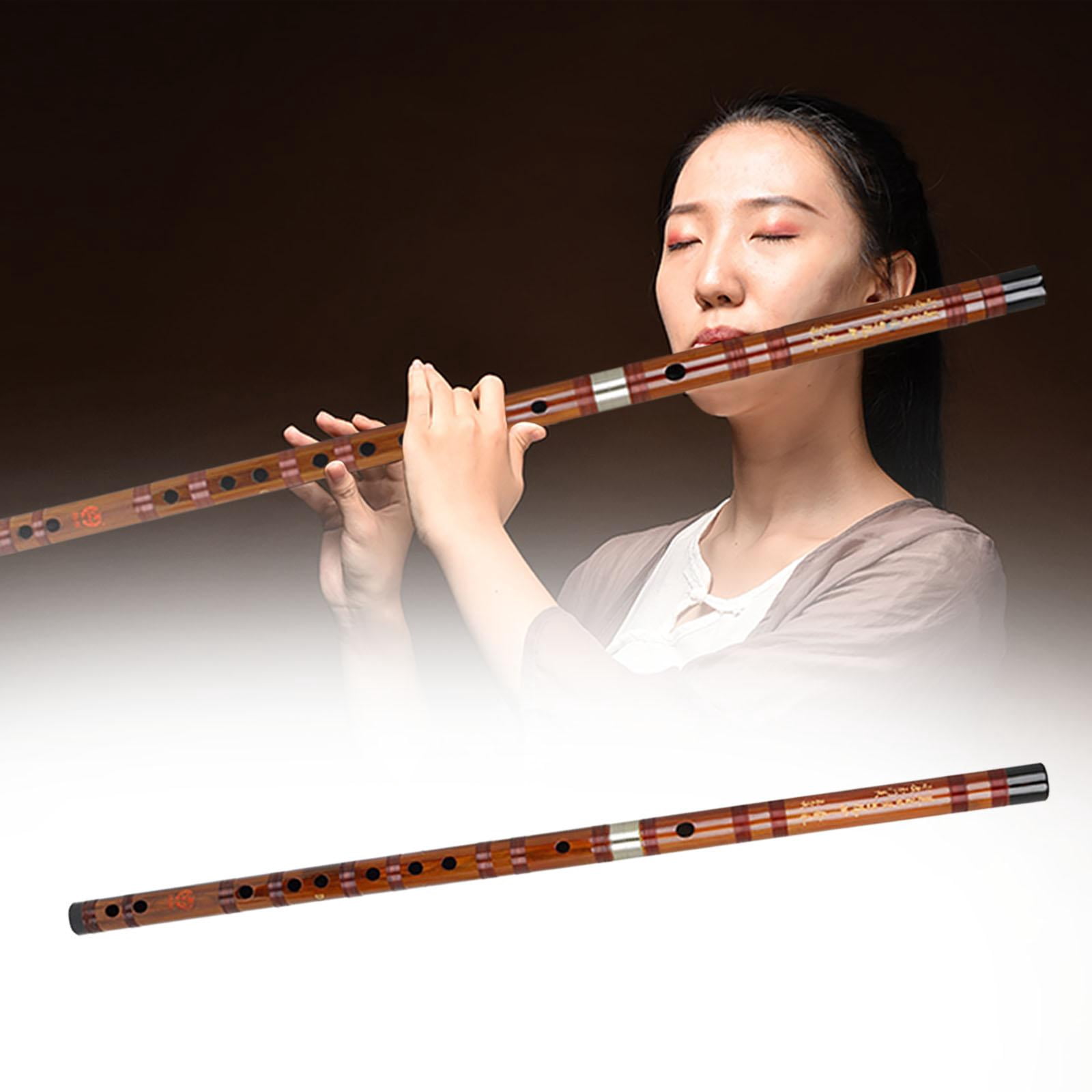LeeQinersw Bamboo Flute Handmade Polished Professional for Orchestra Musical Instrument for Key of D
