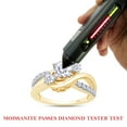 thumbnail image 6 of 1 Carat Round Cut Lab Created Moissanite Diamond Engagement Rings for Women 14K Yellow Gold Plated Silver Ring Twisting Moissanite Rings-7.5, 6 of 6