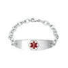 Keepsake Personalized Family JewelryWomen's Medical ID Bracelet in Stainless Steel or Sterling Silver